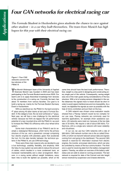 Four CAN networks for electrical racing car