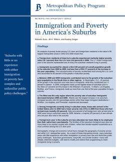 Immigration and Poverty in America`s Suburbs