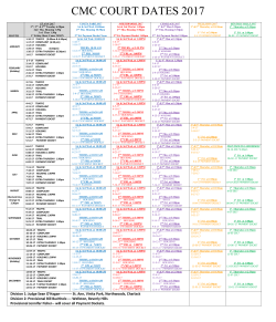 2017 Court dates
