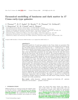 Dynamical modelling of luminous and dark matter in 17 Coma early