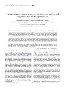 Territory tenure in song sparrows is related to song sharing with
