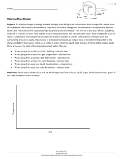 To observe changes in energy as water changes - Science