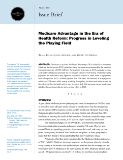 Medicare Advantage in the Era of Health Reform: Progress in