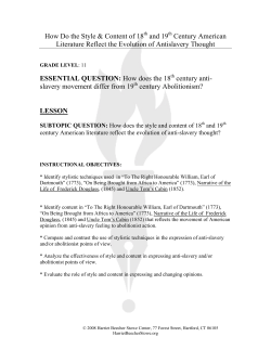 Abolitionism and Literature - the Harriet Beecher Stowe Center