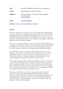 Artwalks and healthcare architecture as curatorial space