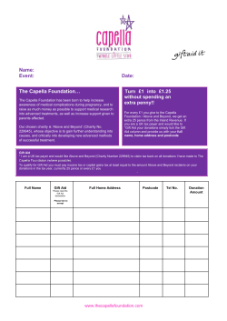 Capella Sponsorship Form