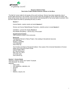 Take Action Project - Girl Scouts of Gateway Council