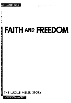 Faith and Freedom September 1955