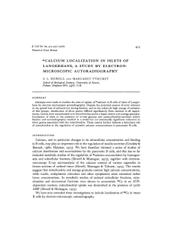 calcium localization in islets of langerhans, a study by electron
