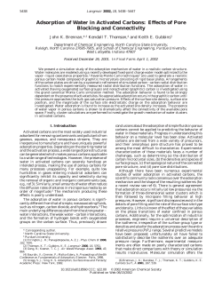 Adsorption of Water in Activated Carbons