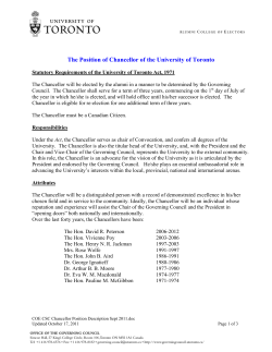 Position Description - Office of the Chancellor