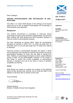 CEL 10 (2011) - Applied psychologists and psychology in NHS