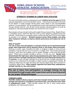 Strength Training for Junior High Athletes
