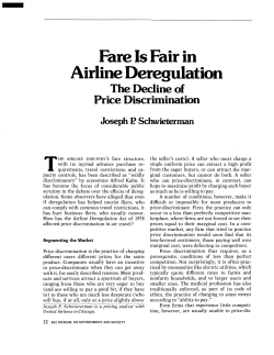 Fare is Fair in Airline Deregulation: The Decline of Price Discrimination
