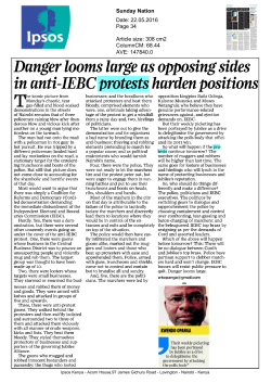 Danger looms large as opposing sides