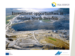 Investment opportunities in mining North Sweden