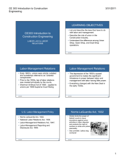 CE303 Introduction to Construction Engineering g g LEARNING