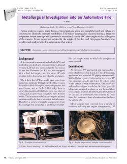 Metallurgical Investigation into an Automotive Fire