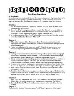 Reading Questions