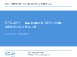 RPG 2017 &ndash; New issues in GHG trends, projections and target