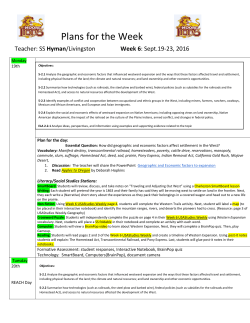 SS Week 6 Sept 19