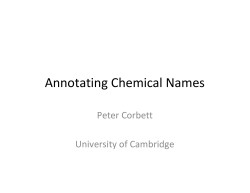 Annotating Chemical Names - Royal Society of Chemistry