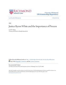 Justice Byron White and the Importance of Process