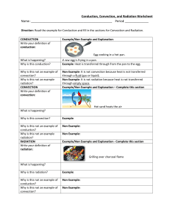 Conduction, Convection, and Radiation Worksheet