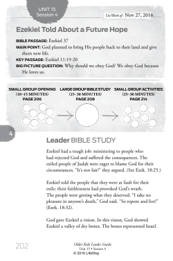 Leader BIBLE STUDY Ezekiel Told About a Future Hope