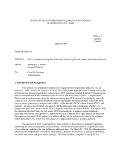 UNITED STATES ENVIRONMENTAL PROTECTION AGENCY