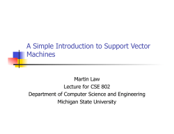 A Simple Introduction to Support Vector Machines