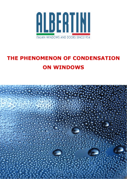 the phenomenon of condensation on windows