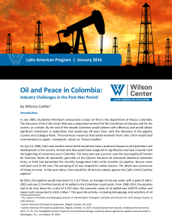 Oil and Peace in Colombia