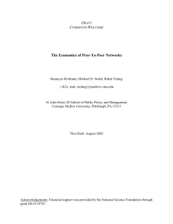 The Economics of Peer-To-Peer Networks