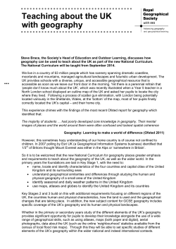 Teaching about the UK with geography