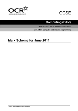 Mark Scheme for June 2011