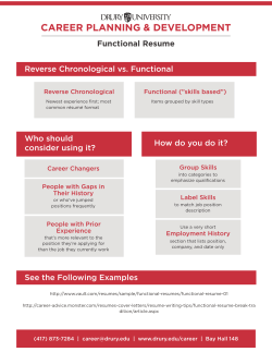 functional resume format
