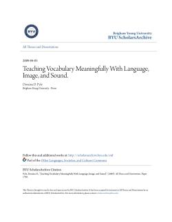 Teaching Vocabulary Meaningfully With Language, Image, and