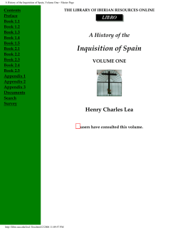 A History of the Inquisition of Spain Vol. 1