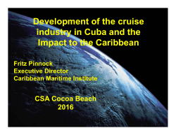 Development of the cruise industry in Cuba and the Impact to the