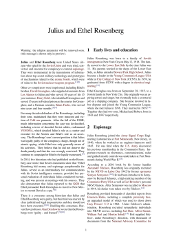 Julius and Ethel Rosenberg