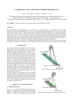 calibration and validation of prism onboard alos