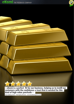 Bullion by Post: "eKomi helps us to instill our customers