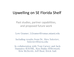 Coastal Upwelling associated with Florida Current Eddies