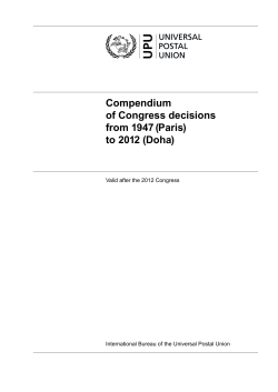 Compendium of Congress decisions from 1947 (Paris) to 2012 (Doha)