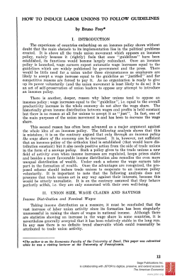 How to Induce Labor Unions to Follow Guidelines