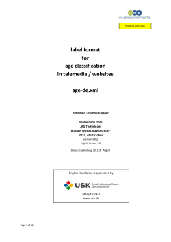 label format for age classification in telemedia / websites age