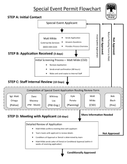 Special Event Permit Flowchart