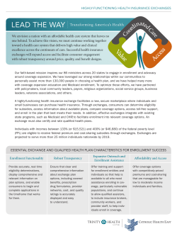 Highly-Functioning Health Insurance Exchanges