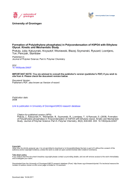 Formation of poly (ethylene phosphates) in polycondensation of